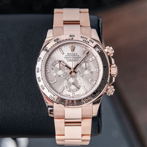 rolex cosmograph daytona rose gold leather strap price|18k gold rolex daytona.